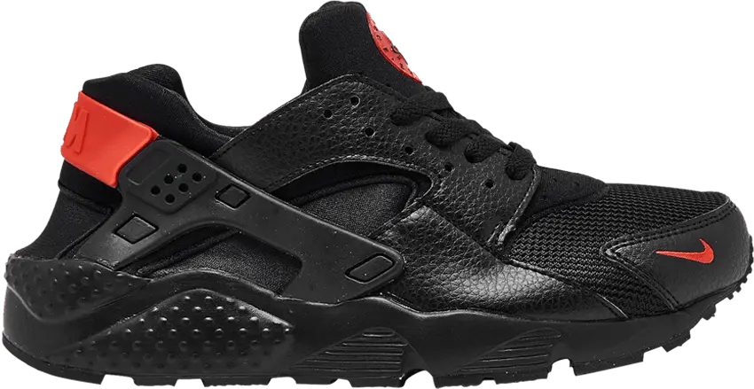  Nike Huarache Run GS &#039;Black Habanero Red&#039;