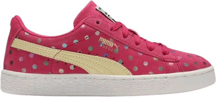  Puma Suede Dotfetti Jr &#039;Rose Red&#039;