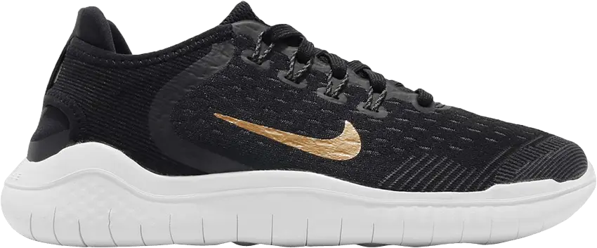  Nike Wmns Free RN 2018 &#039;Black Metallic Gold&#039;