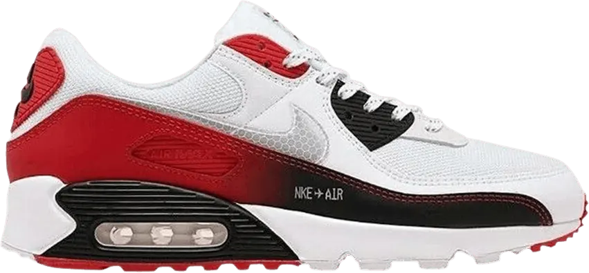  Nike Air Max 90 White Black Red Gradient