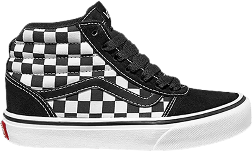  Vans Ward High Kids &#039;Checkered - Black White&#039;