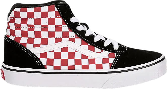  Vans Ward High Kids &#039;Checkerboard - Black Chili&#039;