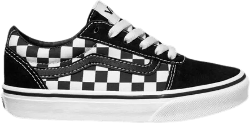  Vans Ward Kids &#039;Checkered - Black White&#039;