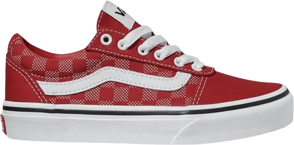  Vans Ward Kids &#039;Checker Dot - Red&#039;