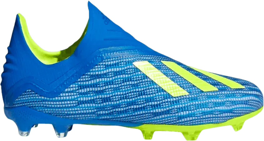 Adidas X 18+ FG J &#039;Football Blue Solar Yellow&#039;