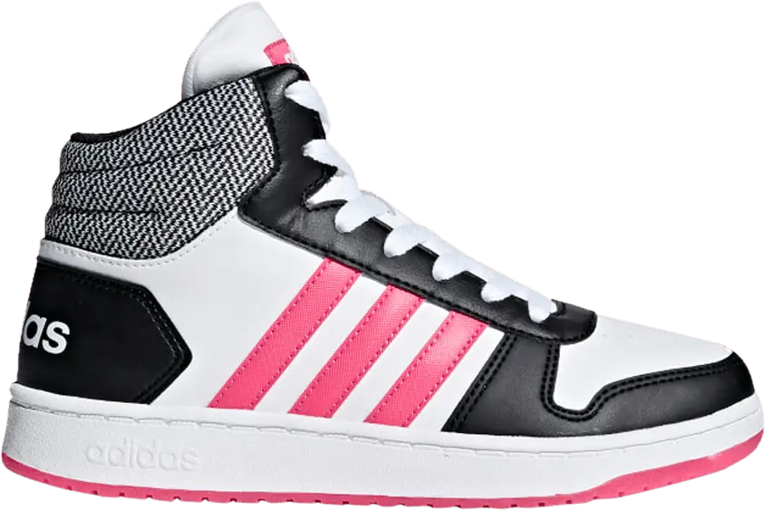  Adidas Hoops 2.0 Mid J &#039;White Real Pink&#039;