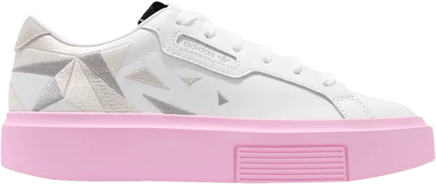  Adidas Wmns Sleek Super &#039;White Clear Pink&#039;