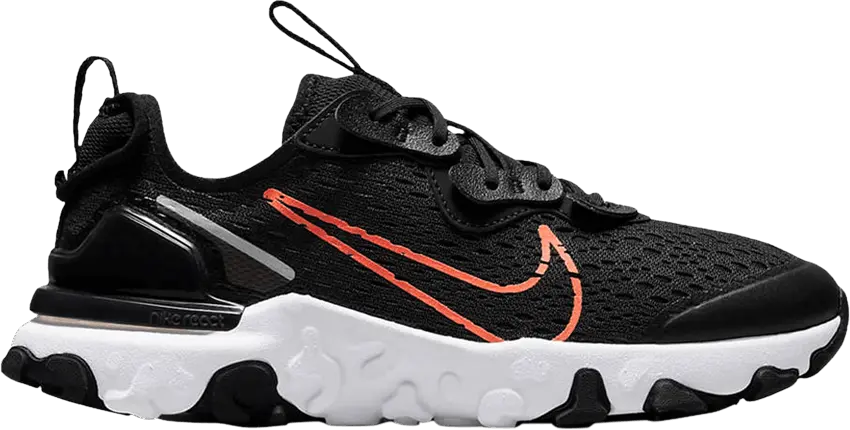  Nike React Vision GS &#039;Black Total Orange&#039;