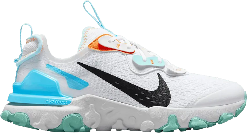  Nike React Vision GS &#039;White Total Orange&#039;