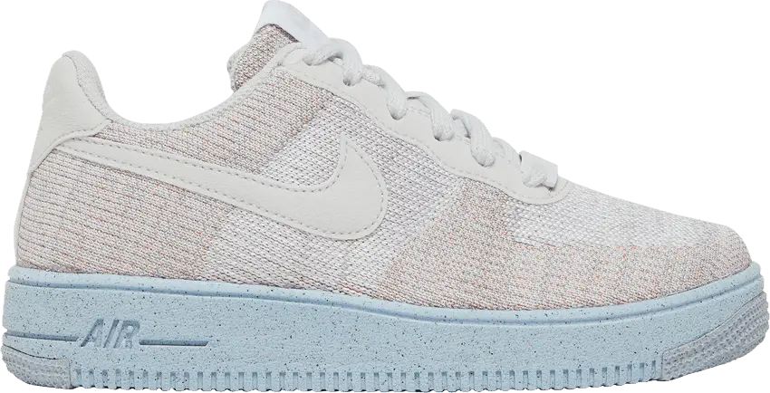  Nike Air Force 1 Crater Flyknit GS &#039;White Chambray Blue&#039;