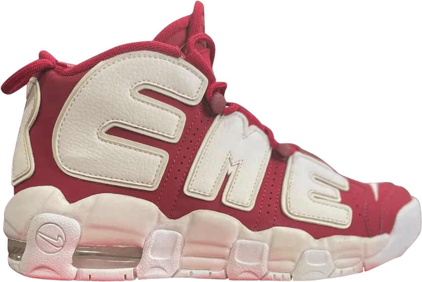  Nike Supreme x Air More Uptempo &#039;Varsity Red&#039; Sample