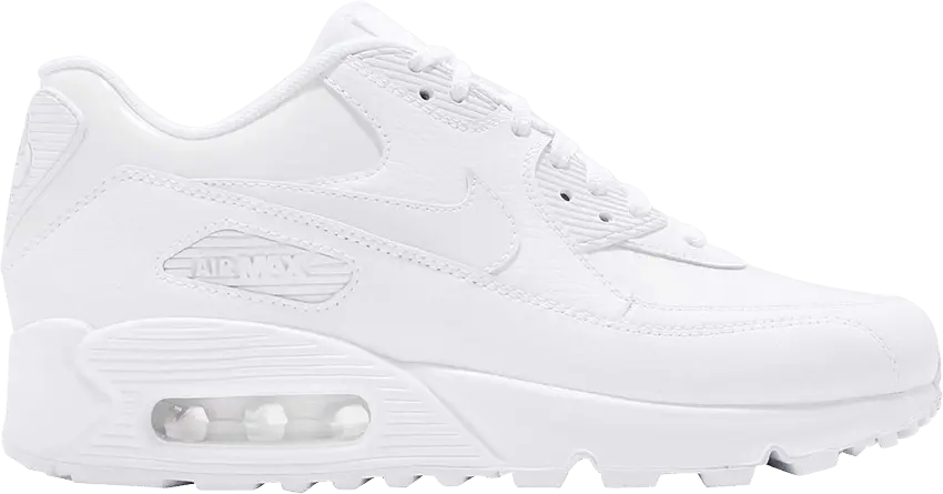  Nike Wmns Air Max 90 Patent Leather &#039;Triple White&#039;