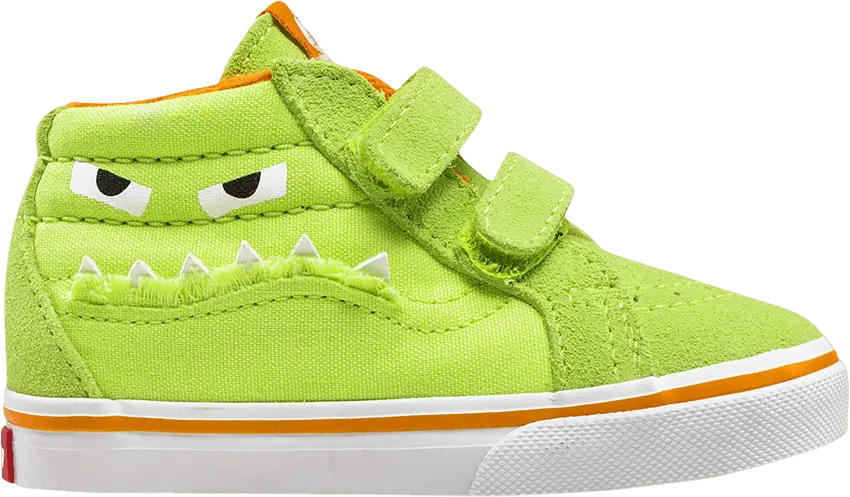  Vans Sk8-Mid Reissue V Toddler &#039;Monster Face - Green&#039;