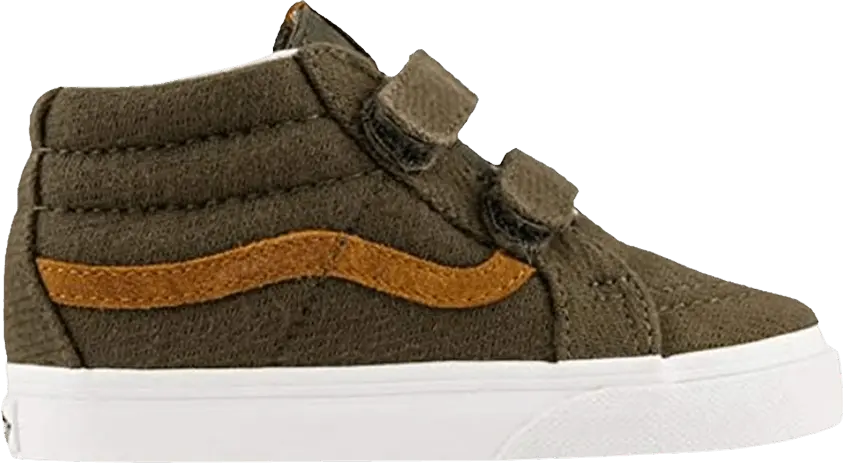  Vans Sk8-Mid Reissue V Toddler &#039;Flannel - Dusty Olive&#039;