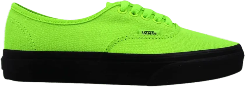  Vans Authentic Black Outsole Neon Green