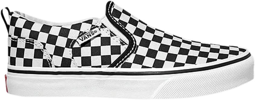  Vans Asher Kids &#039;Checkerboard - Black White&#039;
