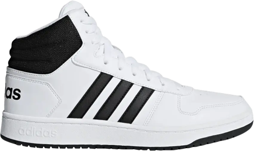  Adidas adidas Hoops 2.0 Mid White Black