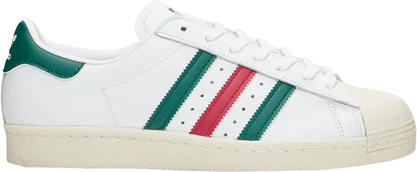  Adidas Superstar 80s &#039;White Green Ruby&#039;