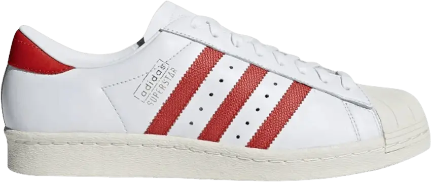  Adidas Superstar OG &#039;White Core Red&#039;