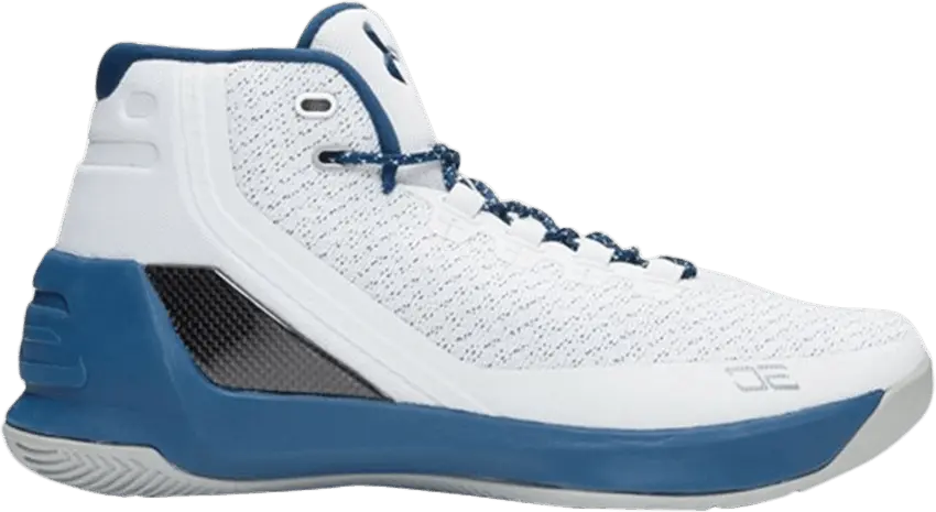  Under Armour Curry 3 White Blackout Navy