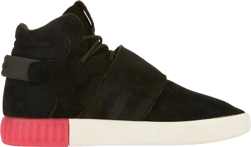  Adidas adidas Tubular Invader Strap Core Black Shock Pink (Women&#039;s)