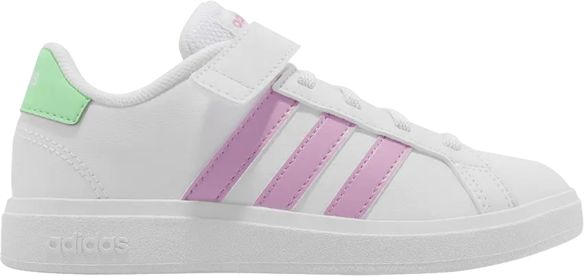  Adidas Grand Court 2.0 EL J &#039;White Collegiate Purple&#039;