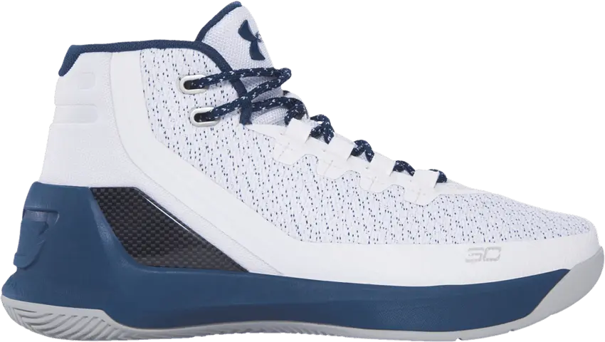  Under Armour Curry 3 GS &#039;White Blackout Navy&#039;