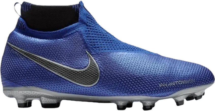  Nike Phantom Vision Elite DF FG/MG GS &#039;Racer Blue Metallic Silver&#039;