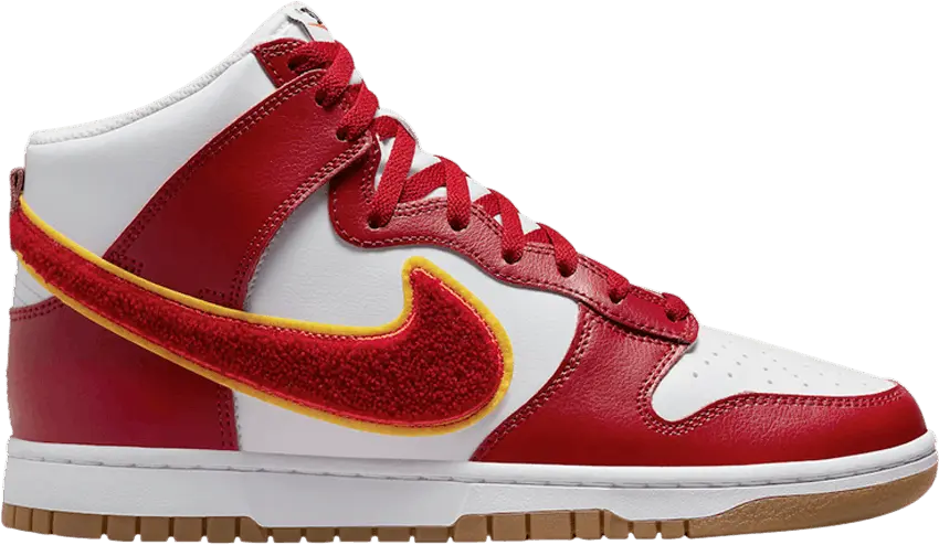  Nike Dunk High &#039;Chenille Swoosh - Gym Red&#039;