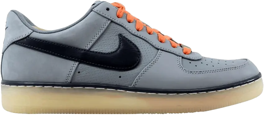  Nike AF1 Downtown Silver/Dark Grey-White-Atomic Orange