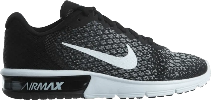  Nike Air Max Sequent 2 Black White-Dark Grey (W)