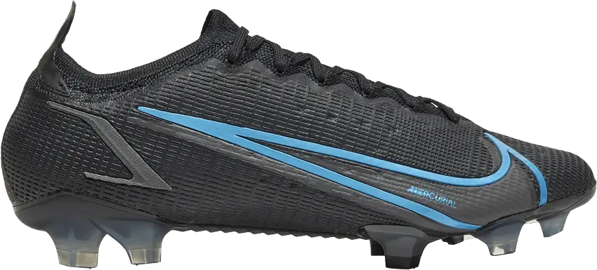  Nike Vapor 14 Elite FG Flyknit Black Iron Grey Blue