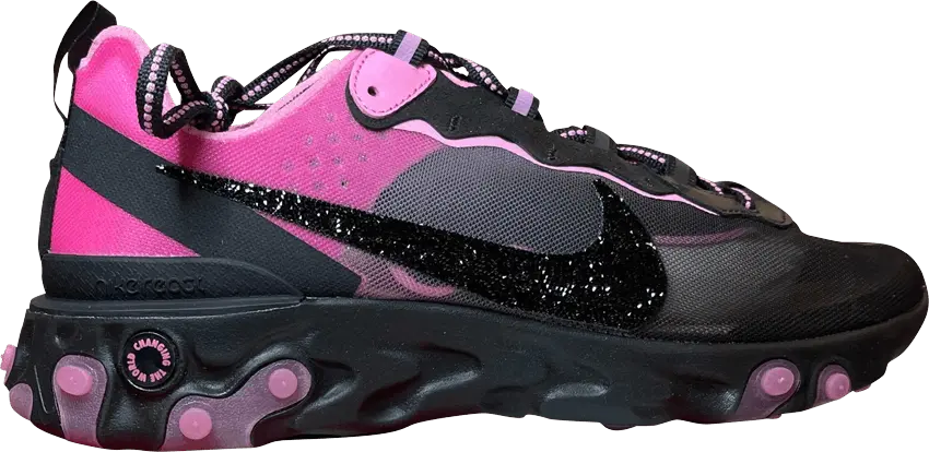  Nike Swarovski x Sneaker Room x React Element 87 QS &#039;Breast Cancer Awareness - Black Psychic Pink&#039;