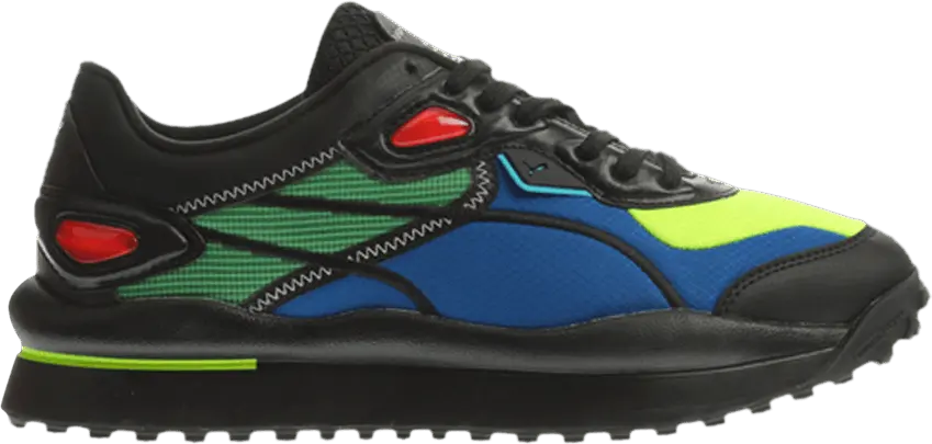 Puma Street Rider Hypnotic &#039;Black Yellow Alert Blue&#039;