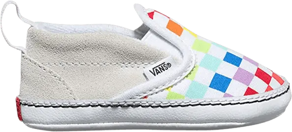  Vans Slip-On V Crib &#039;Checkerboard - Rainbow&#039;