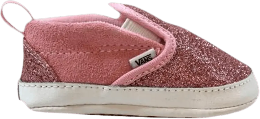  Vans Slip-On V Toddler &#039;Shimmer - Bright Pink&#039;