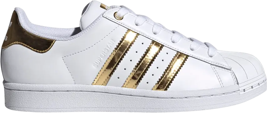  Adidas Wmns Superstar Metal Toe &#039;White Gold Metallic&#039;