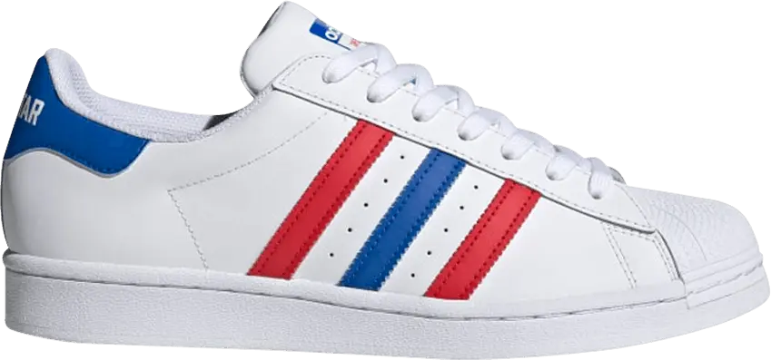  Adidas Superstar &#039;White Red Blue&#039;