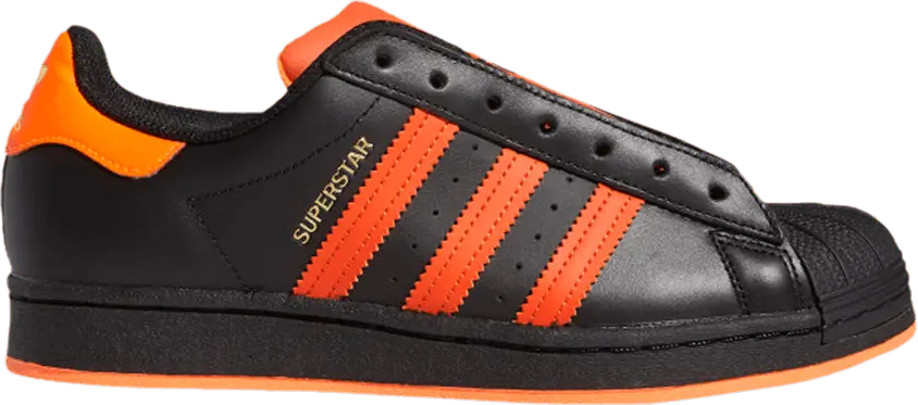  Adidas Superstar Laceless &#039;Black Solar Orange&#039;