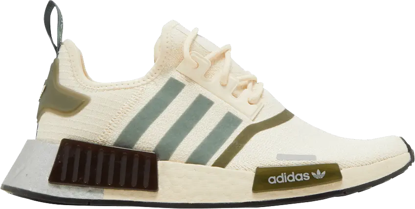  Adidas Wmns NMD_R1 &#039;White Focus Olive&#039;