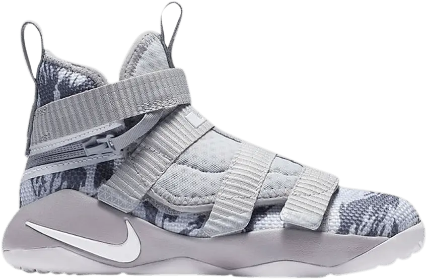  Nike LeBron Soldier 11 FlyEase PS &#039;Wolf Grey Platinum&#039;