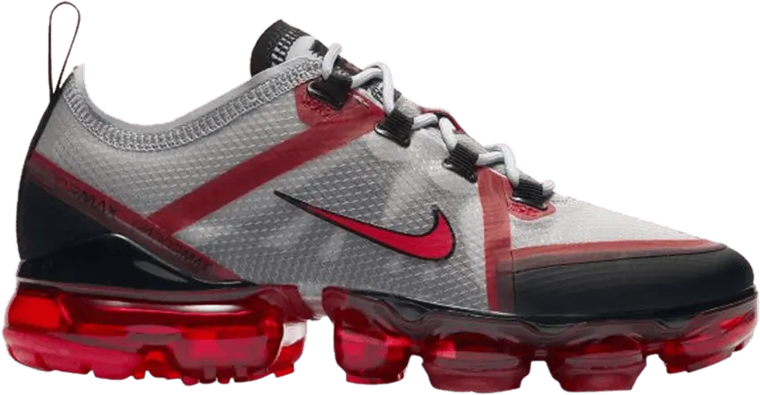  Nike Air VaporMax 2019 GS &#039;Light Smoke Grey University Red&#039;
