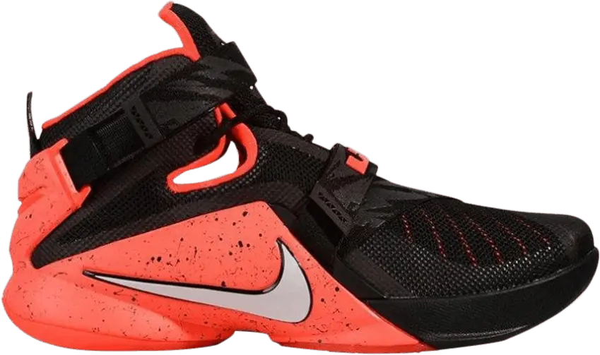  Nike Zoom LeBron Soldier 9 &#039;Black Bright Crimson&#039;