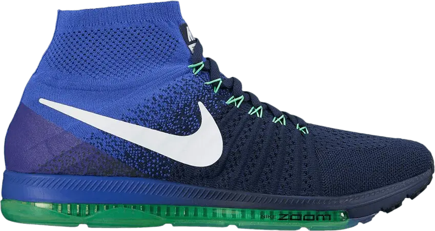  Nike Zoom All Out Flyknit &#039;College Navy Electro Green&#039;