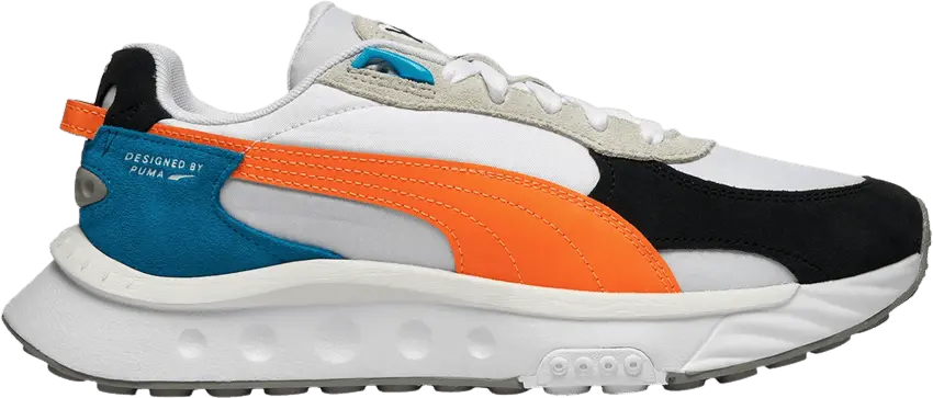 Puma Wild Rider &#039;Rollin&#039; - White Orange Glow&#039;