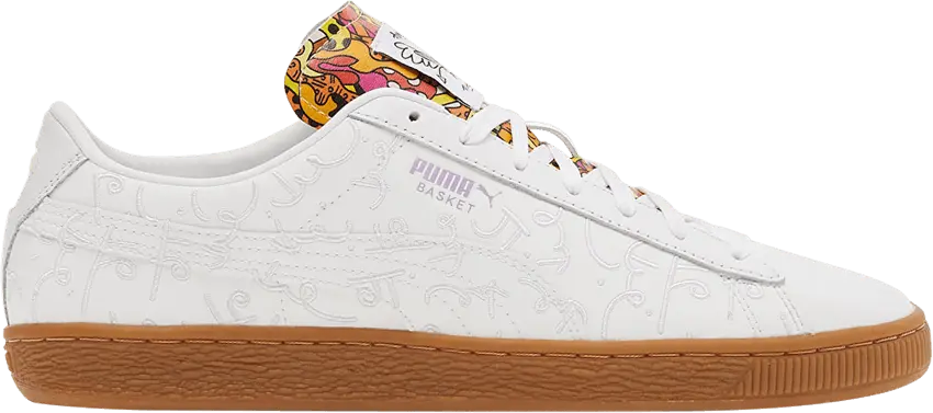  Puma Romero Britto x Basket &#039;Embroidered - White Gum&#039;