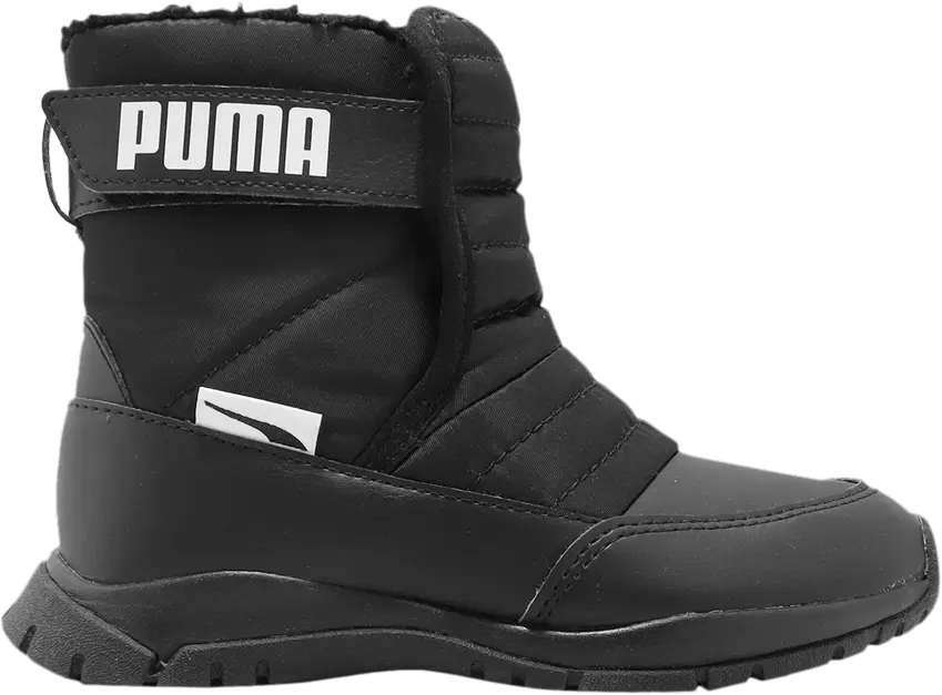 Puma Nieve Winter Boot AC Little Kid &#039;Black White&#039;