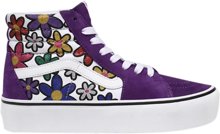  Vans Sk8-Hi Platform 2 &#039;Glitter Daisies&#039;