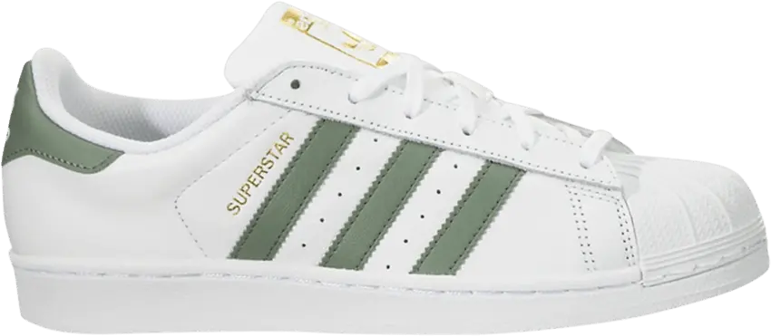  Adidas Superstar J &#039;White Trace Green&#039;