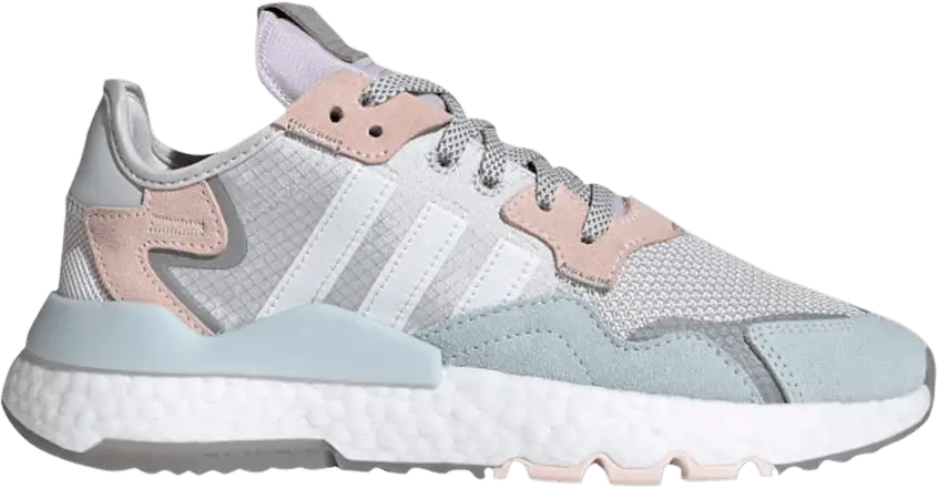  Adidas adidas Nite Jogger Grey Pink Tint (Women&#039;s)